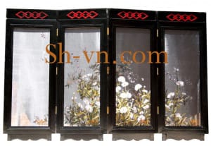 屏風手工刺綉＝屏風　89＝SHVN 2189 - 108 x 128cm